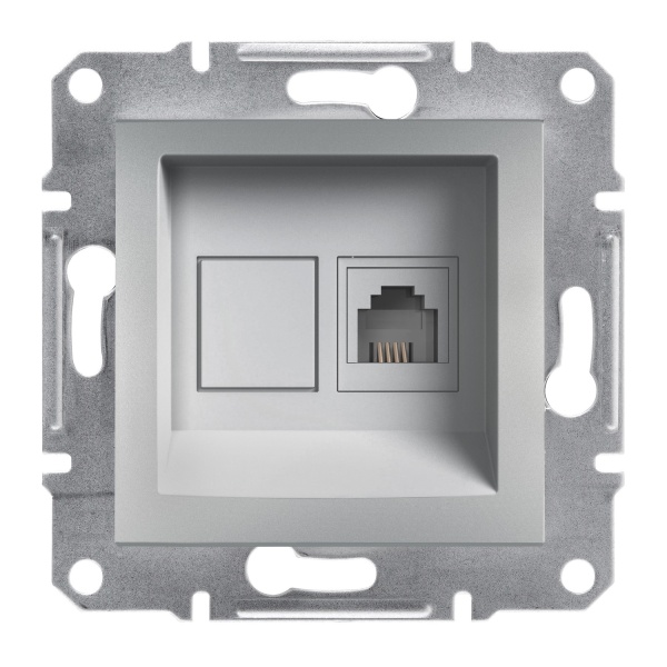 Розетка телефонна RJ11 ASFORA алюміній Schneider Electric (EPH4100161)
