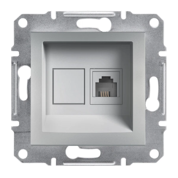 Розетка телефонна RJ11 ASFORA алюміній Schneider Electric (EPH4100161)