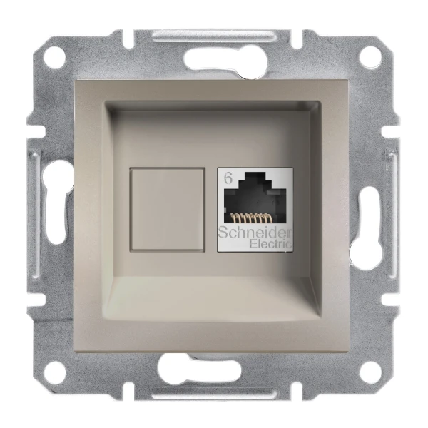 Розетка комп'ютерна RJ45 UTP КАТ.6 ASFORA бронза Schneider Electric (EPH4700169)