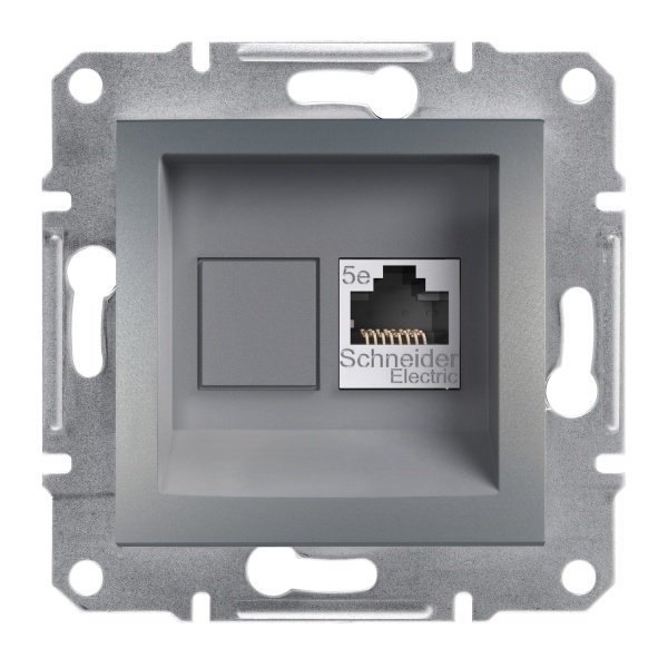 Розетка комп'ютерна RJ45 STP КАТ. 5Е ASFORA сталь Schneider Electric (EPH5000162)