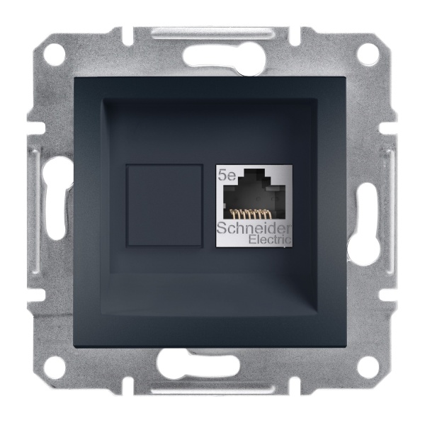 Розетка комп'ютерна RJ45 STP КАТ. 5Е ASFORA антрацит Schneider Electric (EPH5000171)