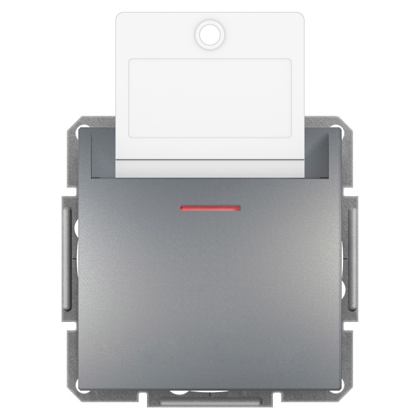 Картковий вимикач механічний ASFORA сталь Schneider Electric (EPH6200162)
