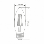 LED лампа VIDEX Filament C37FA 4W E27 2200K бронза - Зображення 3