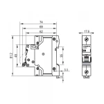 Автоматичний вимикач RS4 1п 40А С 4,5кА VIDEX RESIST - Зображення 4