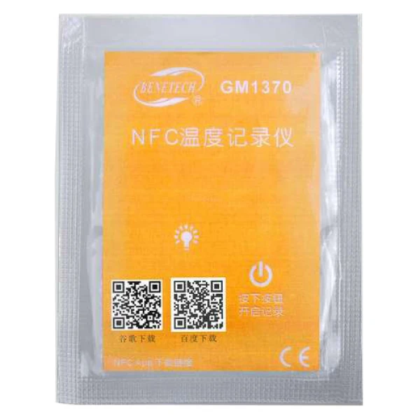 Реєстратор температури NFC (одноразовий), -25°C-60°C, 4000 записів BENETECH GM1370