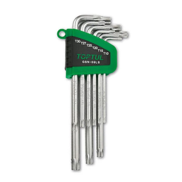 Набір Г-обр. ключів TORX T10-T50 9од. довгих TOPTUL GSN-09LS