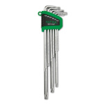Набір ключів Г-обр. TORX T10-T50 9од. супердовгих з отвором (GAAL0919) TOPTUL GSN-09ET