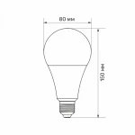 LED лампа TITANUM A80 18W E27 4100K - Зображення 3