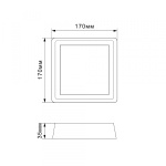 LED Світильник квадратний накладний TITANUM 18W 5000K 220V - Зображення 5