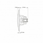 Розетка одинарна із заземленням біла TITANUM STANDARD - Зображення 5