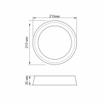 LED Світильник круглий накладний TITANUM 24W 5000K - Зображення 5