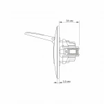 Розетка одинарна з заземленням і кришкою біла TITANUM STANDARD - Зображення 5
