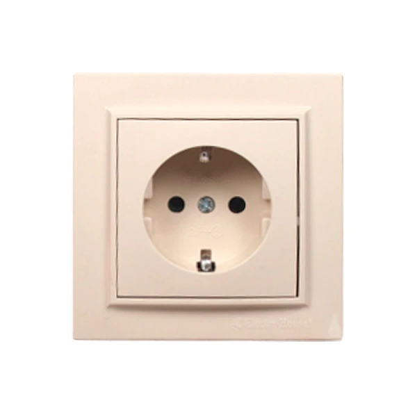 Розетка із заземленням Enzo (слонова кістка)
