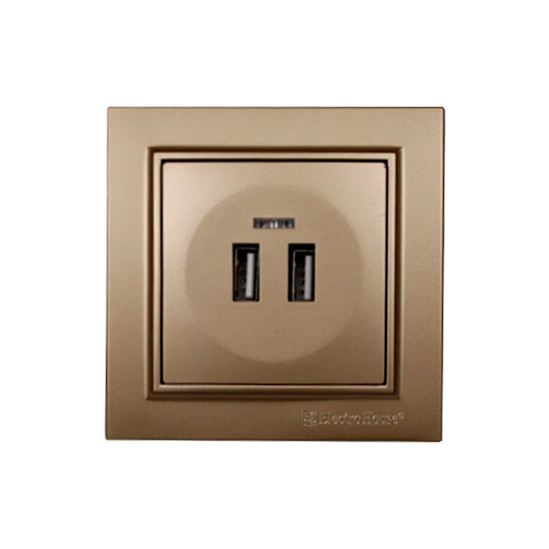 EH-2530-LG.jpg Розетка USB Enzo (витончене золото) - Зображення 1