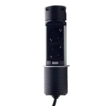 Портативна меблі настільна розетка (вертикальна) 2x16A, 2 USB (2.4A)