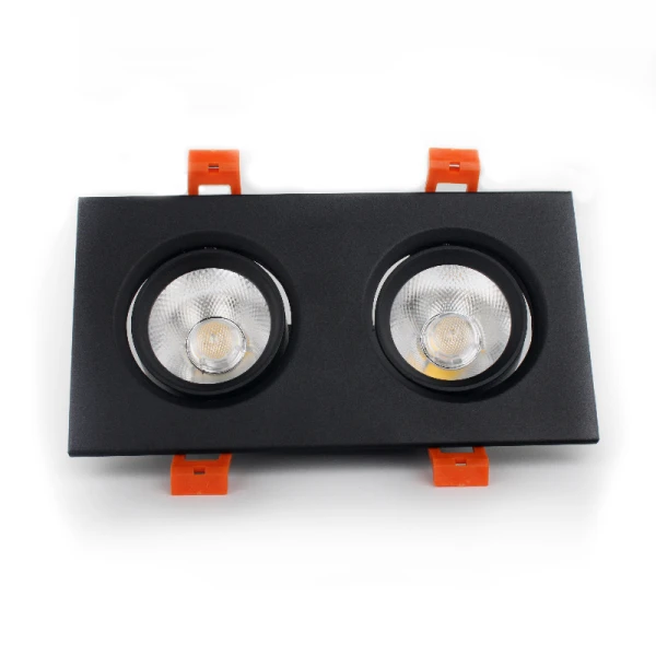 LED-Світильник поворотний 2x5Вт АС170-265 95х95 (отвір 150x70) чорний