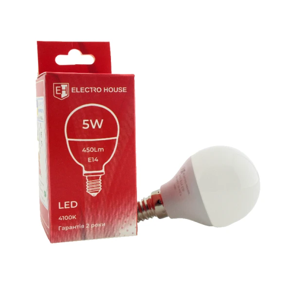LED-лампа куля 5W E14