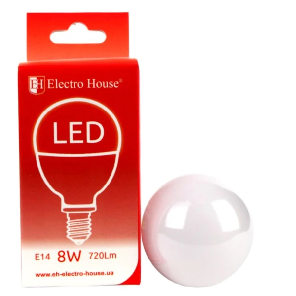 LED-лампа шар 8W E14