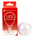 LED-лампа куля 8W E14