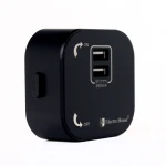 Підвійна USB розетка трекова (чорна) - Зображення 2