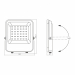 LED прожектор VIDEX 50W RGB 220V - Зображення 6