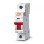 Автоматичний вимикач RS4 1п 25А С 4,5кА VIDEX RESIST