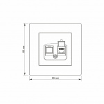 Розетка PC одинарна комп'ютерна біла TITANUM STANDARD - Зображення 4