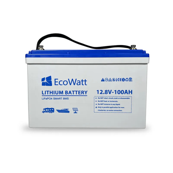 Акумулятор для ДБЖ EcoWatt LiFePO4 Smart BMS 12.8V 100Ah