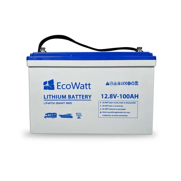 Акумулятор для ДБЖ EcoWatt LiFePO4 Smart BMS 12.8V 100Ah