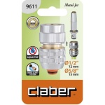 Claber Конектор 1/2"- 5/8" для поливального шлангу AquaStop, метал - Зображення 2
