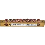 Шина PEN "земля-нуль" 8х12мм 10/2 10груп/креп по краяхIEK (YNN21-10-100) - Зображення 2
