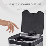 Сенсорне відро для сміття JAH 13 л квадратне темно-срібний металік з внутрішнім відром - Зображення 5