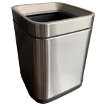 Відро для сміття JAH 15 л срібний металік без кришки з внутрішнім відром - Зображення 2