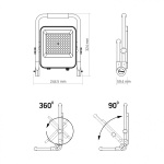 LED прожектор акумуляторний PREMIUM VIDEX F2A 50W 5000K - Зображення 8
