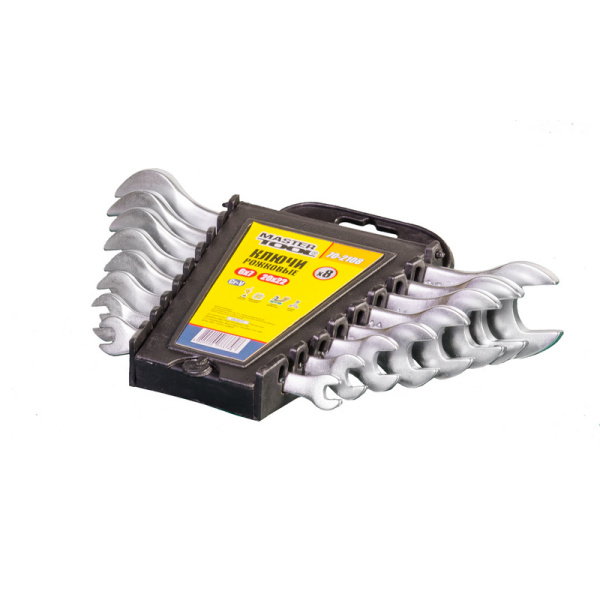 Ключі ріжкові MASTERTOOL набір 8 шт (6х7 to 20х22 мм) SS 70-2108