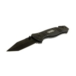 Ніж складаний MASTERTOOL "ELMAX" 207х37х16 мм чорне нержавіюче лезо алюмінієва рукоятка стропоріз склобій 79-0124 - Зображення 2