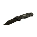 Ніж складаний MASTERTOOL "ELMAX" 207х37х16 мм чорне нержавіюче лезо алюмінієва рукоятка стропоріз склобій 79-0124 - Зображення 2