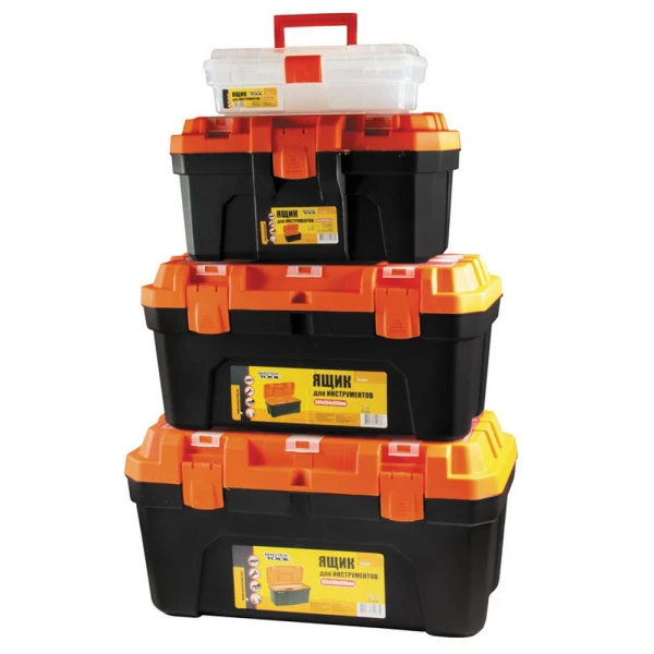 Скрині для інструментів MASTERTOOL комплект 4 шт з пластиковими замками 12"/16"/20"/22,5" (79-6025/6026/6027/6028) 79-2003