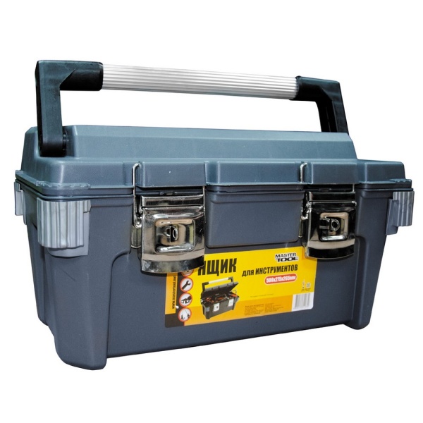 Скриня для інструментів MASTERTOOL ABS платик з металевими замками 20" 500х275х265 мм 79-2099