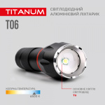 Портативний світлодіодний ліхтарик TITANUM TLF-T06 300Lm 6500K - Зображення 8