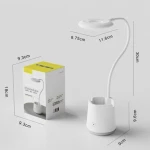 LED світильник настільний Блакитний з підстаканником та з акумулятором