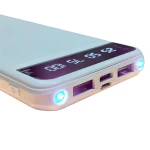 Power Bank 10000 mAh з ліхтариком type-c Білий - Зображення 3