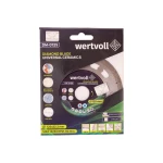 Диск алмазний для кераміки WERTVOLL UNIVERSAL CERAMICS 125х1 мм 24% висота алмазного шару 8 мм адаптер 22.2-20 мм 12250 об/хв DM-0125 - Зображення 2