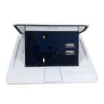 Розетка для підлоги врізна  Білий 16 А  + 2 USB 2,1 А IP44 - Зображення 2