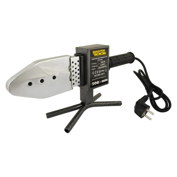 Паяльник для пластикових труб MASTERTOOL 20-63 мм 1500 Вт/220 V/50 Hz 0-300°С IP44 LED-індикація металевий кейс ППТ1500