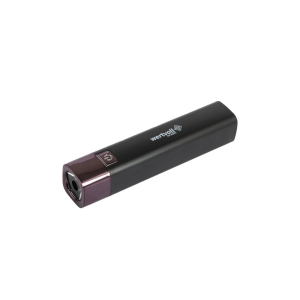 Ліхтар WERTVOLL 3 режими LED Li-ion 1200 mAh/t 7000 K/80 lum powerbank ABS 122х25 мм BLACK RX-8002
