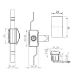 Замок для електрошафи під тяги RZ 009-V1-1-M-P - Зображення 2