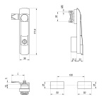 Замок для мережевої шафи RZ DB 007-2-02 - Зображення 3