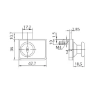Замок для скляних вітрин RZ GL805 - Зображення 2