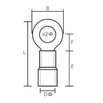 Клема кільце RZ RV3.5-5, чорна - Зображення 3